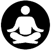 Icon: Meditierende Figur.