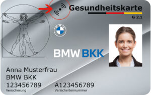 Beispiel einer Versichertenkarte der BMW BKK.