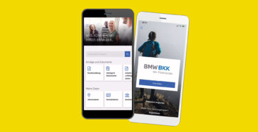 Screenshots der BMW BKK App.
